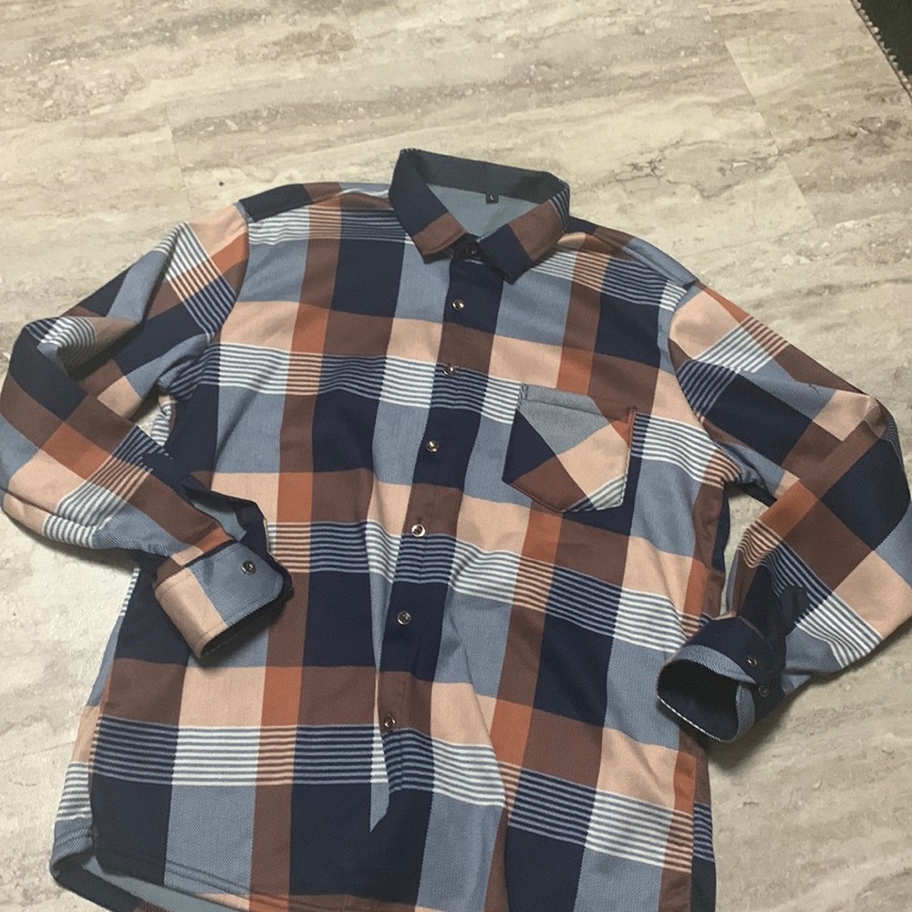 X Fashion large plaid shirt